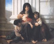 Adolphe William Bouguereau Indiget Family (mk26) oil on canvas